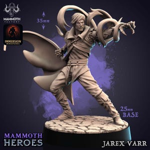Mensch Zauberer Spieler Charakter - Miniature für Fantasy Tabletop RPG Dungeons and Dragons - D&D Pathfinder - 28 mm Größe
