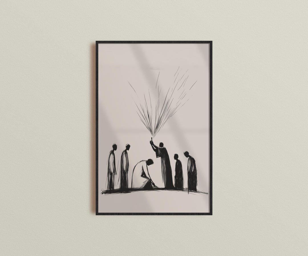 The Anointing of David, 1 Samuel 16:13, Digital Print, Jesus Art ...