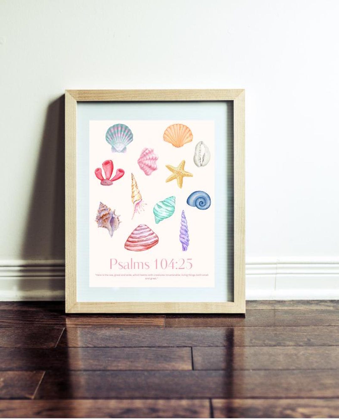 Seashell Scriptures Sea Shell Bible Verse Digital Print - Etsy