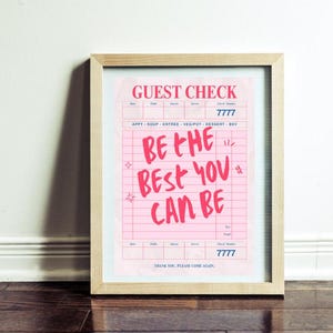 motivational guest check poster