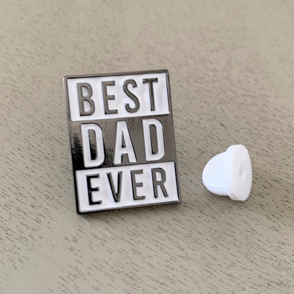 Best Dad Ever Pin, Dad Gifts and Accessories, Hard Enamel Lapel Pin, Trendy Popular Cool Dad Badge for Bags, Backpacks, Jackets or Hats