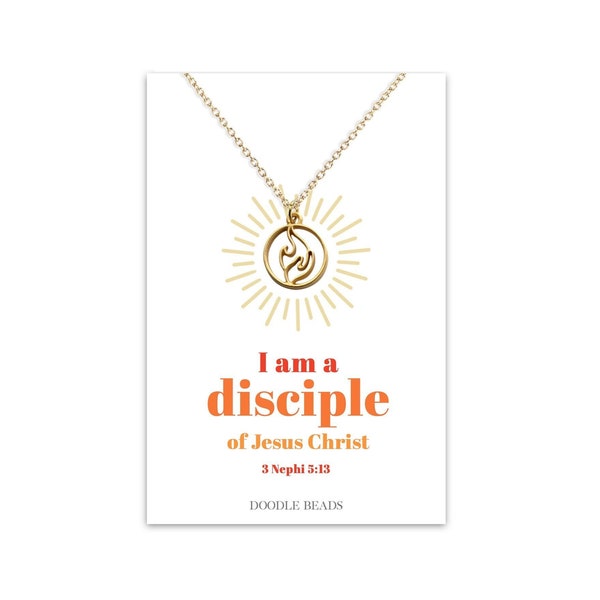 I am a Disciple of Jesus Christ, 2024 Youth Theme Logo Necklace for Young Women & Sister Missionaries, LDS Jewelry, YW Birthday Gifts,