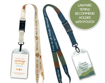 2023 Youth Theme, I Can Do All Things Through Christ, LDS, Temple Recommend Holder, Lanyard for Keys Neck Lanyard Keychain, YM & YW Gifts