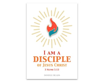 I am a Disciple of Jesus Christ, LDS 2024 Youth Theme Logo Pin for Backpack, Hat, Tote or Jacket, Enamel Lapel Pin, YW & YM Theme Gifts