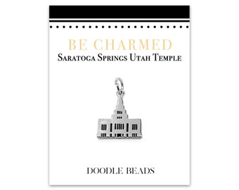 Saratoga Springs Utah Temple Charm for Necklace or Bracelet, Latter Day Saint Temples, LDS Temple Gifts, Saratoga Temple Keepsake Jewelry