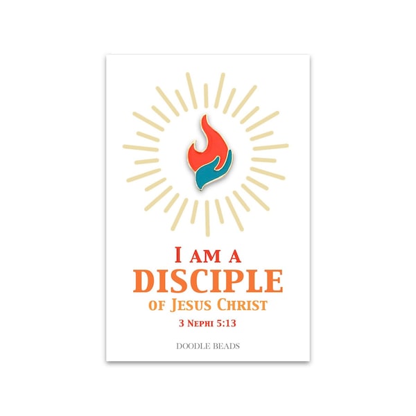 I am a Disciple of Jesus Christ, LDS 2024 Youth Theme Logo Pin for Backpack, Hat, Tote or Jacket, Enamel Lapel Pin, YW & YM Theme Gifts