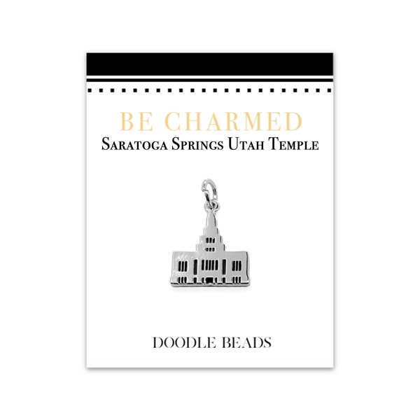 Saratoga Springs Utah Temple Charm for Necklace or Bracelet, Latter Day Saint Temples, LDS Temple Gifts, Saratoga Temple Keepsake Jewelry