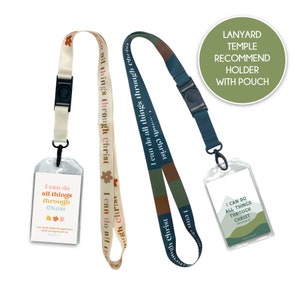 2023 Youth Theme, I Can Do All Things Through Christ, LDS, Temple Recommend Holder, Lanyard for Keys Neck Lanyard Keychain, YM & YW Gifts