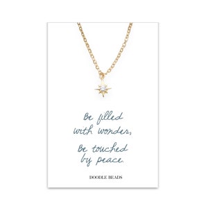 Collana con Stella Polare in Argento o Oro, Regalo per Lei, con Biglietto, Delicata Collana Celeste, Gioielli con Costellazioni, Regalo di Natale per Donna