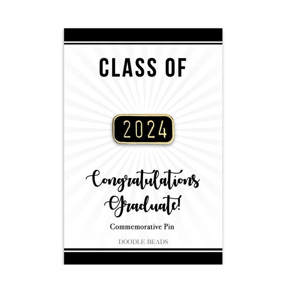 Class of 2024 Graduation Pin, Badge, Gift for Graduate, Senior Gifts, Year 2024 Enamel Lapel Pin, Commemorative Keepsake Pin Memorabilia