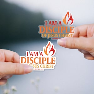 Pegatina "Soy un discípulo de Jesucristo", tema juvenil de 2024, pegatinas para botellas de agua SUD a granel para FSY, campamento de niñas, conferencia juvenil y Pioneer Trek.