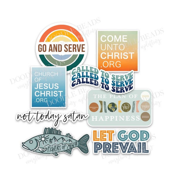 LDS Missionary Stickers, Missionary Gifts for Elders, Sister Missionary Sticker Decals, Sticker Bundle, Water Bottle Stickers Waterproof