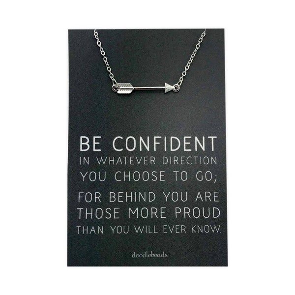 Graduation Gift for her, Arrow necklace with car, Be confident in whatever direction you go, proud of you gift, class of 2021, senior gifts