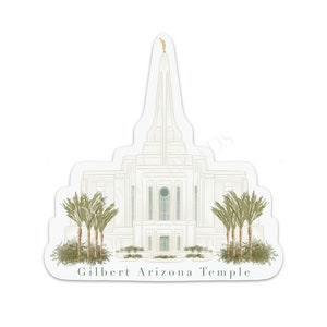 Gilbert Temple Aufkleber, Gilbert Arizona LDS Tempel, LDS Aufkleber, wasserdichter Vinylwasserflasche Aufkleber, Journaling Aufkleber, Geschenke für junge Frauen