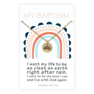 Ich suche gerne nach Regenbögen, Taufe Mädchen Geschenk, Boho Regenbogen Halskette & Karte, Clean As Rain, LDS Mädchen Primärgeschenke, Enkelin, Nichte