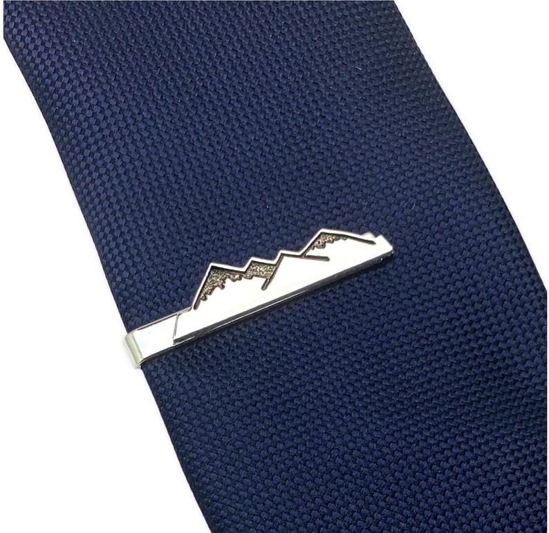 Mountain Tie Bar Mountain Tie Clip With Mountain Quote Card Etsy