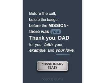 Missionary Dad Gift, Lapel Pin for Him, LDS Mission Keepsake, Mission Call or Farewell Gift for Dad