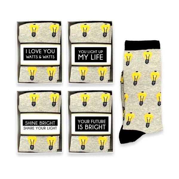 I Love You Watts, Socks for Electrician, Lineman, Journeyman, Funny Gift for Him, Pun, Anniversary, Birthday, Father's Day, Graduation Gift