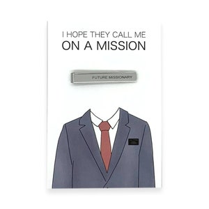 I hope they call me on a mission, Future Missionary Tie Clip, Missionary to be Tie Bar, Church of Jesus Christ, LDS primary boy Birthday