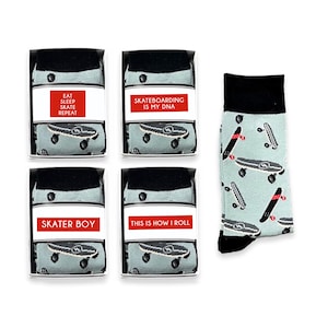Skateboarding Gift, Skater, Skateboard Socks, Unisex, Skateboarder&#39;s Gifts for Him, This is How I Roll, SK8, Skate Boarding, Long Boarding