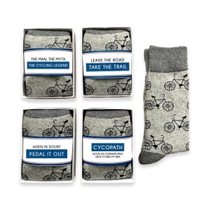 Amateur de vélo, cadeaux VTT, papa motard, citation pour chaussettes fantaisie et emballage de chaussettes, cadeau pour lui, balade à vélo, tenue de motard amusante, cycliste