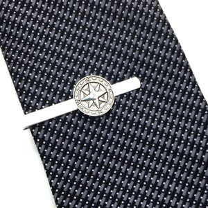 Compass Tie Bar - Gift for Dad, boys, men, Graduation Gift , groomsmen gift, gift for him, high quality spring clasp tie bar, in a gift box