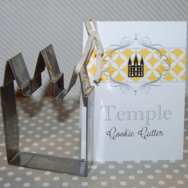 Temple Cookie Cutter - Temples Cookies - Wedding Favor - Bridal shower favor gift - YW in Excellence -  Salt Lake Temple cookie cutter