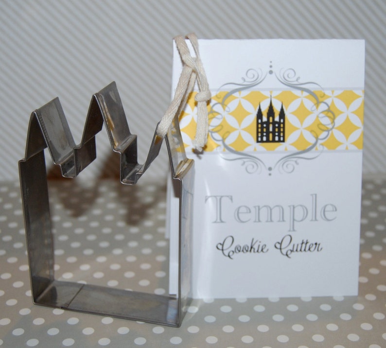 Temple Cookie Cutter Temples Cookies Wedding Favor Bridal shower favor gift YW in Excellence Salt Lake Temple cookie cutter image 1