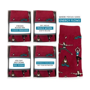 Lustige Yoga Liebhaber Geschenke, Yoga-Klasse, Ausbilder, Geschenk für starke Frauen, Mediation, Wellness, Achtsamkeit Geschenkideen für sie, Yoga Socken für Frauen