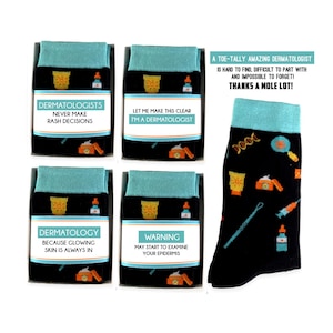 Dermatology Nurse Gifts, Assistant, Skin Doctor, Amazing Dermatologist, Surgeon, Thanks a Mole Lot, Socks for Dermatology Team, Squad Gifts
