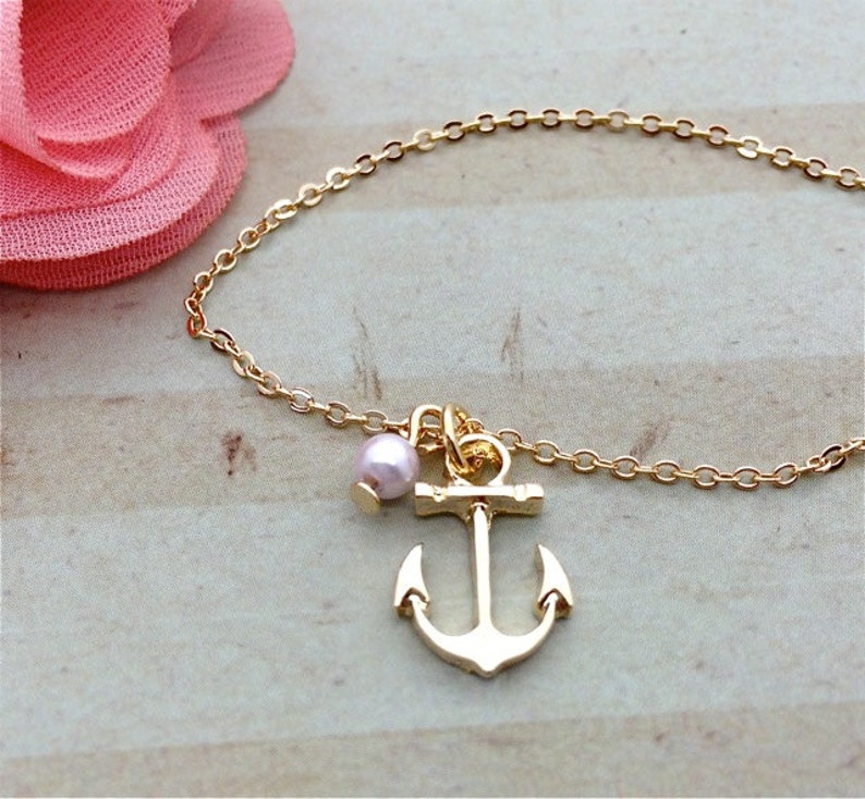 Encouragement Gift, Hope of anchor Necklace, Anxiety positive good energy Gifts, Anchor necklace & I refuse to sink positive quote card image 6