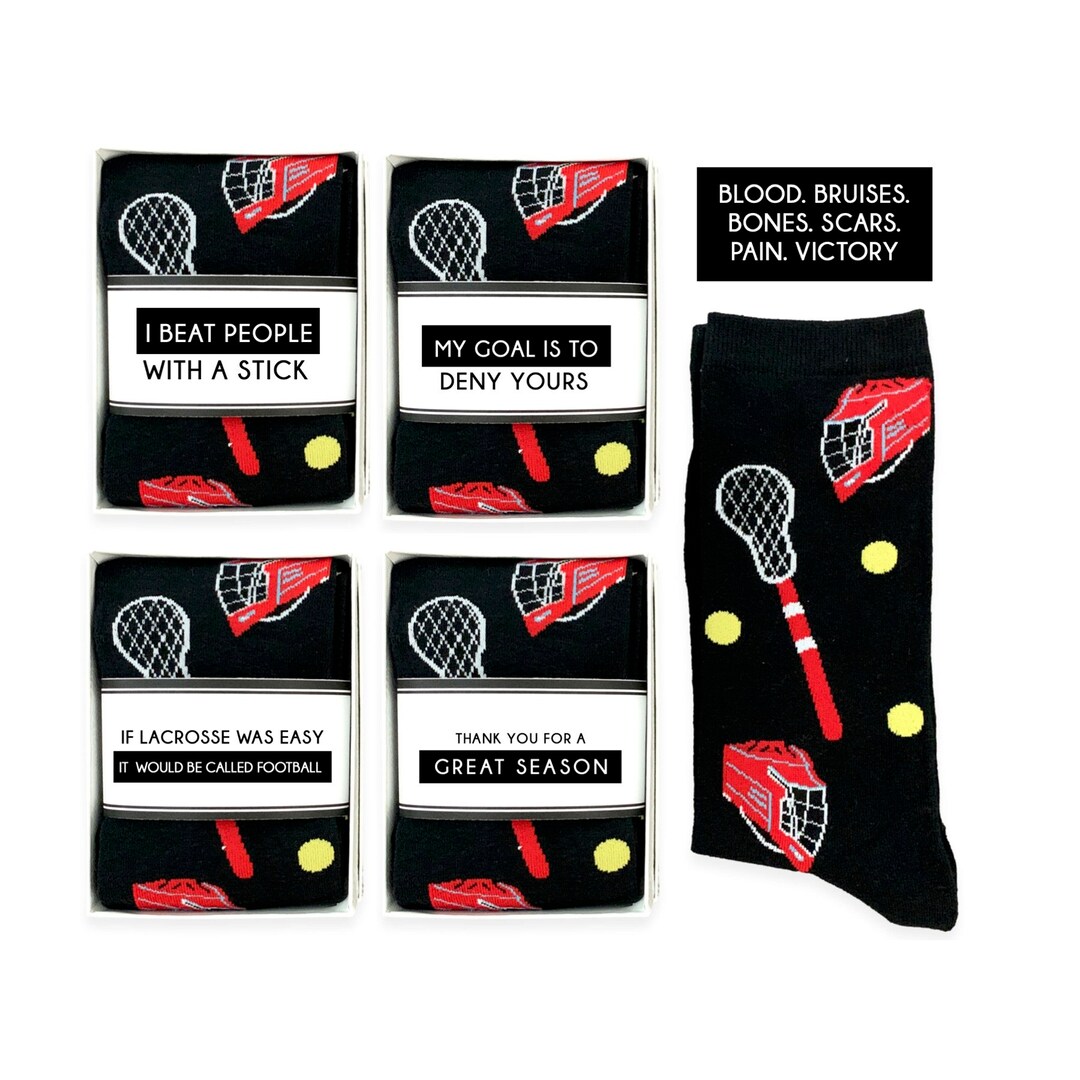 Lacrosse Socks for Men, Lacrosse Theme Gifts for Boys, Lacrosse Dad, Lacrosse Quotes on Sock