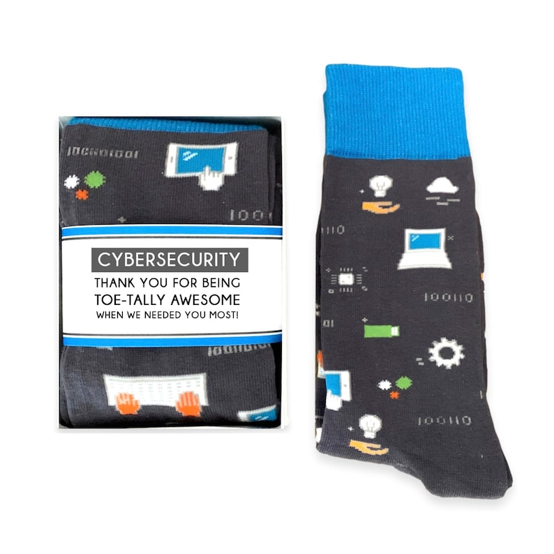 Computer Privacy Sock Cybersecurity Gifts, Cyber Security Gift Ideas, Fun Computer Coding ...