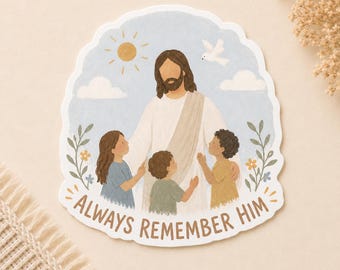 Love Like Jesus Water Bottle Sticker for Kids, Christian Gift, Waterproof Vinyl Decal