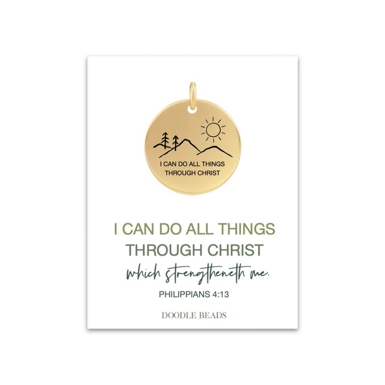 I Can Do All Things Through Christ Paper Clip Charm Bracelet