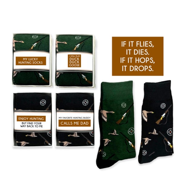 Hunting Gifts for Men, Hunters gift, Lucky Hunting Socks, Novelty, Funny Hunting Gifts for Dad, Husband, Boyfriend, for Birthday, Christmas