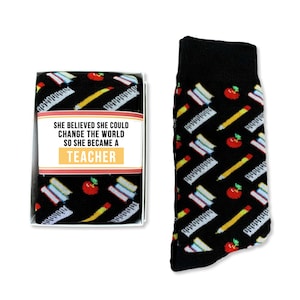 Men Teacher Gifts, Thank you Teacher Socks Gift Box, Male Tutor Gift, Mentor Gift, Crew Socks for Men, Teacher Christmas Gift, appreciation image 6