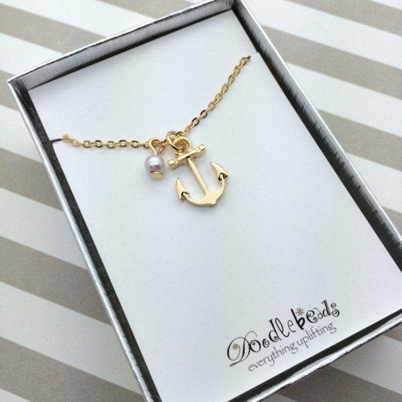Encouragement Gift, Hope of anchor Necklace, Anxiety positive good energy Gifts, Anchor necklace & I refuse to sink positive quote card blank card/gift box