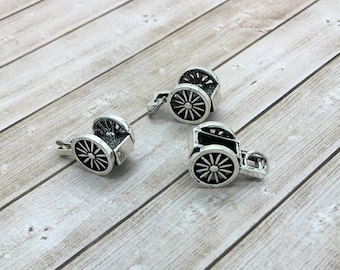 Pioneer Handcart Charm, hand cart pioneer trek, small silver handcart bracelet charm, wagon charm,  LDS charms, be charmed handcart BC01