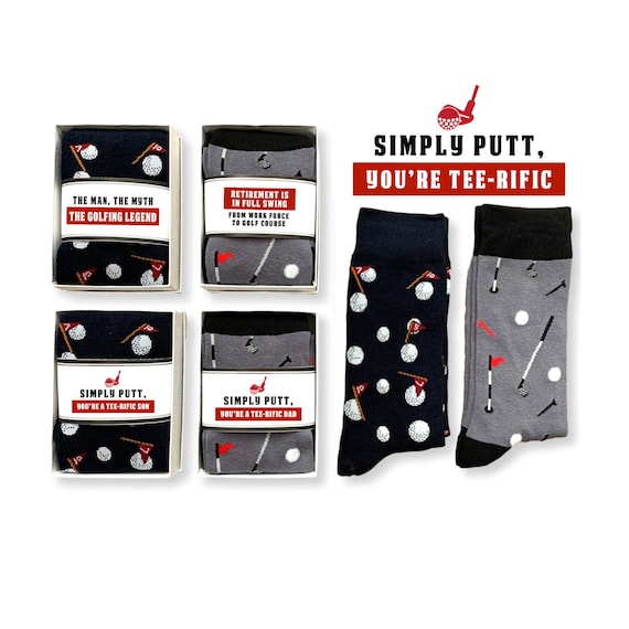 Funny Golf Themed Gifts, Best Sellers, Golfing Accessories, Novelty Dress Golf Socks Box, Fun Retirement Gift for Golfer, Dad Golfing Legend