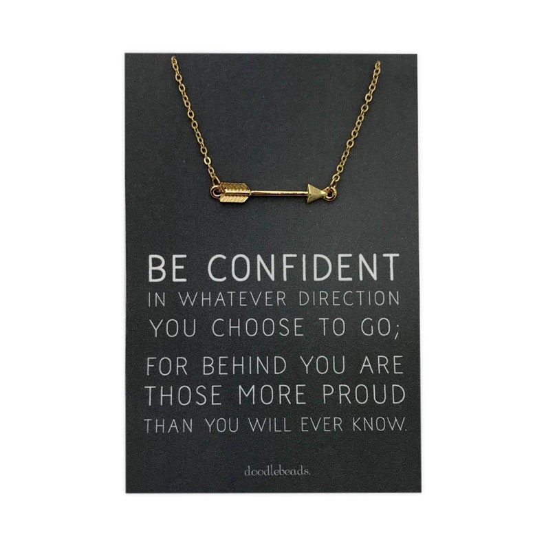 Graduation Gift for her, Arrow necklace with car, Be confident in whatever direction you go, proud of you gift, class of 2021, senior gifts gold necklace