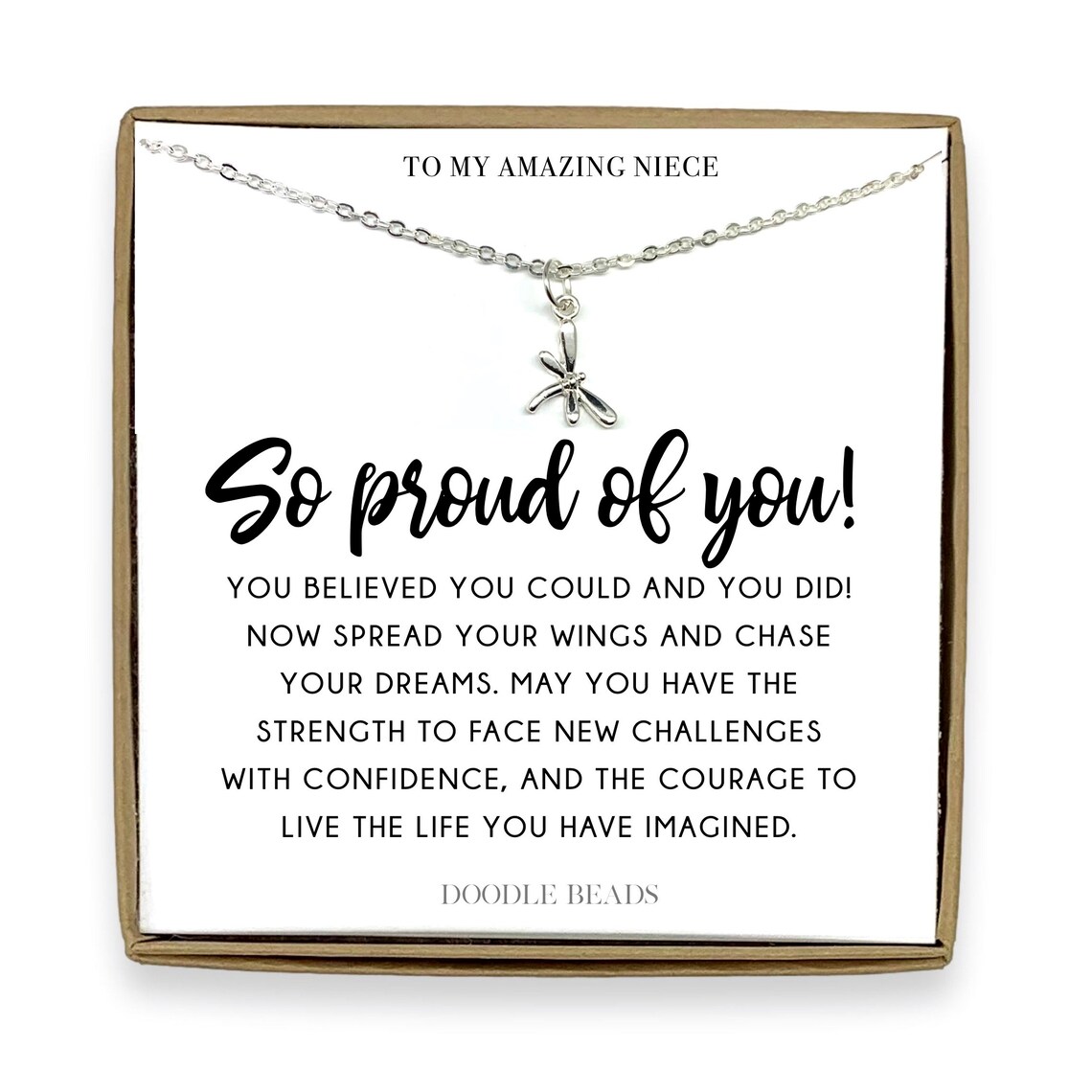 So Proud of You Jewelry Personalized Graduation Gift Necklace Etsy