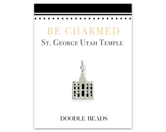 St. George Temple, LDS Temple charm, St George Utah Mormon Temple, LDS Wedding, temple charm bracelet, temple Necklace or temple keyring