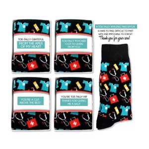 Geschenke für Krankenschwestern, Klinischer Ausbilder Danke, Krankenpflegeschule, erstaunliche Lehrersocken, Mentor für die Anerkennung von medizinischen Professoren