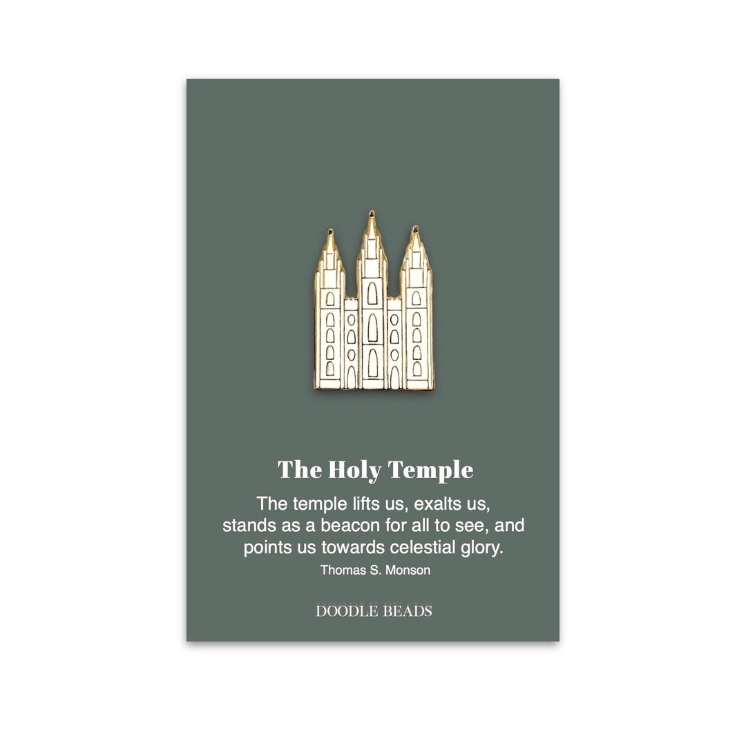 Temple Sign Hard Salt Lake City Utah Temple Pin, Jewelry, LDS Temples, Gold & White Hard ...