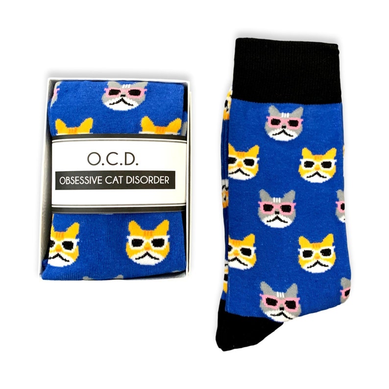 dad women Cat themed gifts for him cat lady Birthday her Novelty cat socks /& sock wrap quote Funny Cat lover Gifts for men cat mom