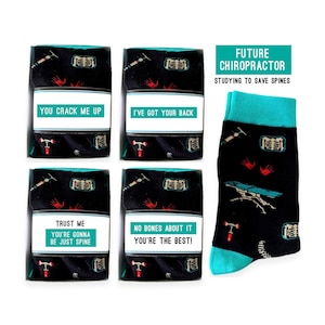 Regalos quiroprácticos, calcetines divertidos de quiropráctico, futuro quiropráctico, no hay duda de que eres el mejor, quiropráctico, gracias, cumpleaños