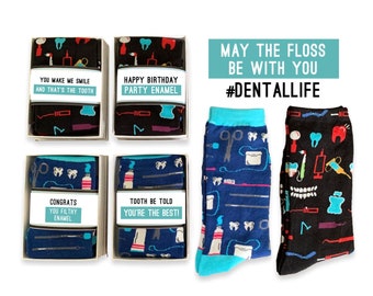 Dental Office Staff Gifts, Funny Dentist gifts, World's Best Hygienist, Dental Assistant, Tooth Themed Novelty Socks, Birthday, Graduation