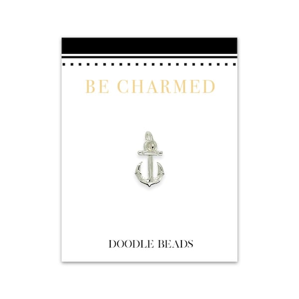 Small Silver Anchor charm with Jump Ring attached, Nautical Charm, Beach Charm, Charm for Bangle Bracelet or Necklace,Tassel charm, Bulk