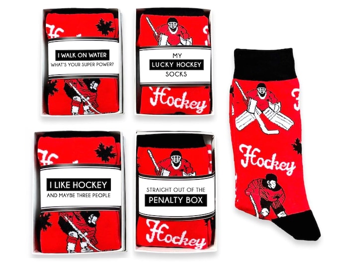 Hockey Player, Hockey Gifts for Men, Hockey Team, Lucky Hockey Socks, Hockey Lover Gifts, Hockey Puns, Hockey Socks for Him, Birthday Gift